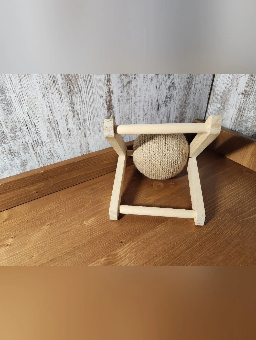 Cat Scratcher Sisal Ball Scratching Toy Rotatable Wheel Interactive Exercise